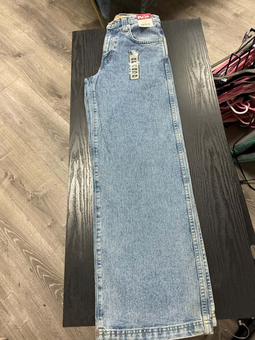 Vintage JNCO Sista Girlie Stuff High-Waisted Light Wash Wide Leg Jeans Size 5